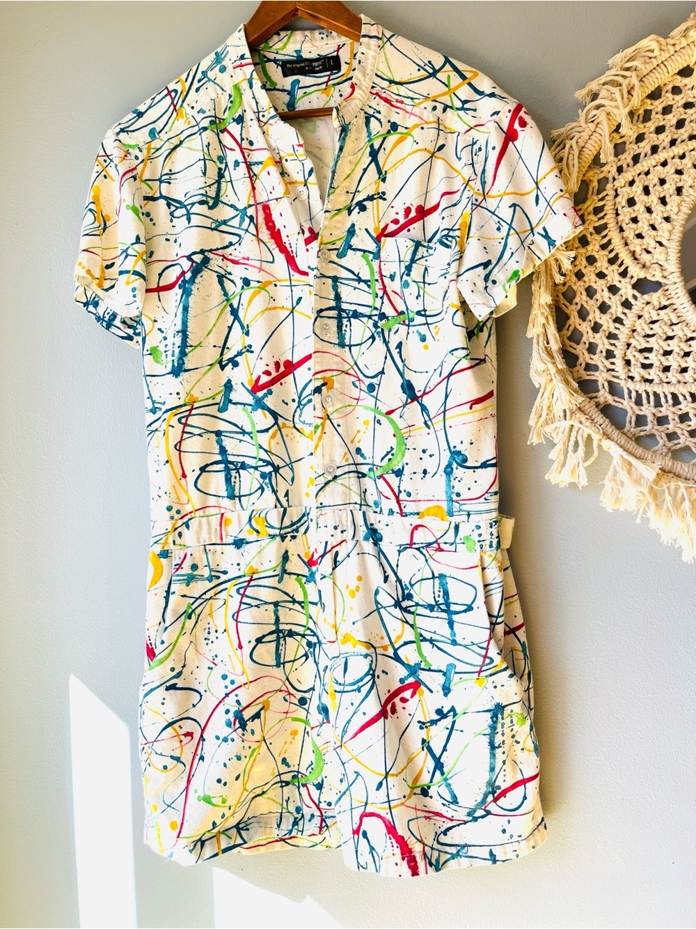 Tuesday. The Original RompHim Paint Splatter Unisex Romper Jumpsuit - Size L